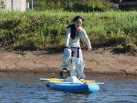Rampe de lancement gonflable pour vélo aquatique et skateboard, étanche, en PVC, réglable, pour la plage et l'utilisation en eau profonde