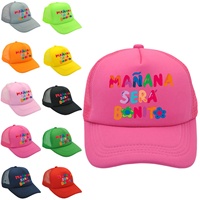 Gorras de Béisbol de 5 Paneles, Estructuradas, con Visera Plana, Deportivas, Duraderas, Ecológicas, de Terciopelo, Personalizadas, en Colores Neón, para Niños y Niñas
