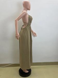 Nouvelle <span class=keywords><strong>Robe</strong></span> <span class=keywords><strong>Longue</strong></span> d'<span class=keywords><strong>Été</strong></span> 2026 en Stock, Modè<span class=keywords><strong>le</strong></span> Bretelles Fines, <span class=keywords><strong>Dos</strong></span> Nu, Fendue, Coupe Ajustée, Idéale pour les Vacances et la Plage - Product Image 4