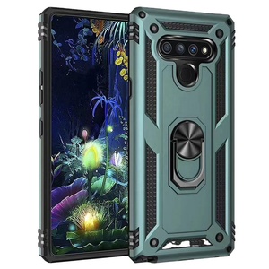Venta caliente de grado militar 2 en 1 PC + cubierta de la caja del teléfono híbrido de TPU con soporte de anillo titular de <span class=keywords><strong>coc</strong></span> - Product Image 1