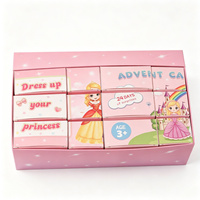 Calendrier de l'Avent Princesse Personnalisé 24 Jours – Coffret Cadeau en Carton pour Enfants – Édition Spéciale Fêtes