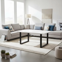 Pieds de table rectangulaires en métal robustes et modernes pour bricolage HFX ZT012 – Idéaux pour salle à manger, bureau, cuisine, hôtel, extérieur, atelier, bureau d'ordinateur