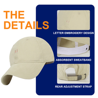 Gorras de Béisbol Lisas de 6 Paneles, Unisex, de Sarga de Algodón Lavado, Bordado a Mano, Velour, Talla Ajustable, Cómodas de Usar, Logotipo con Etiqueta Tejida