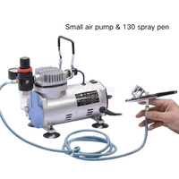 Kit professionnel d'aérographe sans fil avec onduleur, pompe à air silencieuse portable sans huile, alimentation par gravité et siphon