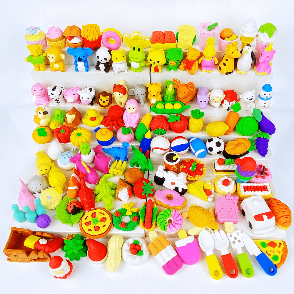 Модная Самая продаваемая изготавливаемая на заказ Творческий 120 пакет ластик в виде животных для детей оптом растащить ластик 3D головоломка ластик