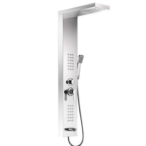 Nouveau Panneau <span class=keywords><strong>de</strong></span> <span class=keywords><strong>Douche</strong></span> Mural Multifonctionnel Moderne 2026 avec Pommeau Carré et Robinet Cascade Pluie à Levier Unique - Product Image 2