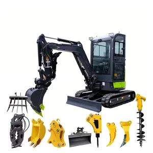 Pemasok SHANDING mesin ekskavator perayap penggali pertanian Minibagger mesin Kubota 1 Ton ekskavator Mini untuk dijual