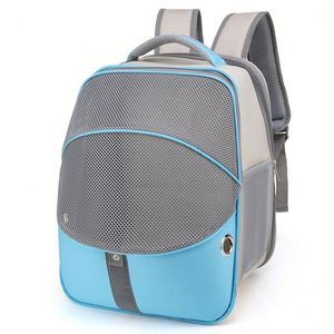 <b>Cat</b> <b>Backpack</b> with Zipper Closure Portable Durable Breathable Mesh Oxford Cloth - Product Image 1