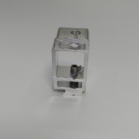 Tengshuo Connecteur de joint de colonne centrale dissimulé pour accessoires de porte coulissante, moderne, fin, durable, en aluminium 6063-T5, pour hôtel