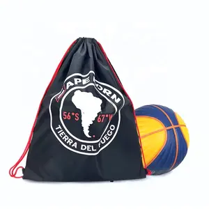 Xinhe Cheap Large 100% Polyester Traveling Custom Drawstring Sports Backpack Bag