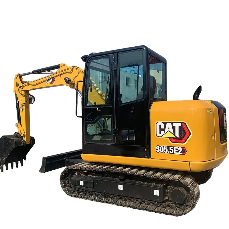 Buen estado, excavadora Caterpillar usada, máquina de construcción de 5 toneladas, excavadora usada Caterpillar 305,5, miniexcavadora