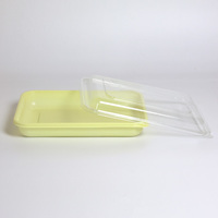 Petite boîte rectangulaire transparente en plastique de qualité alimentaire pour pâtisserie, avec gaufrage et vernissage, pour donuts et tiramisu (usage commercial)