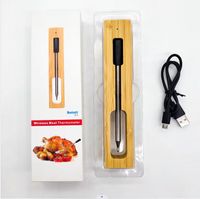 Termometer Daging BBQ Nirkabel Bluetooth yang Ditingkatkan dengan Pembacaan Suhu Digital untuk Penggunaan Memasak di Dapur