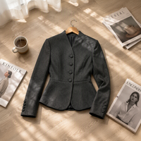 Costume formel deux pièces pour femmes, veste boutonnée à col en V, pantalon large à jambes longues, couleur unie, tenue de bureau