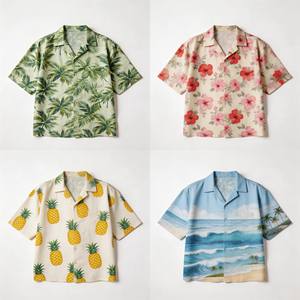 Chemises Hawaïennes Personnalisées pour Hommes Vente en Gros Chemises Hawaïennes à Manches Courtes pour Enfants et Adultes Grandes Tailles - Product Image 1