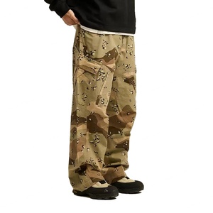 Custom Streetwear Cotton Fabric Baggy Straight Fit <b>Printed</b> Camouflage <b>Trousers</b> for <b>Men</b> Camo Parachute Pants <b>Men's</b> Cargo Pants - Product Image 2