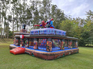Nouveau château gonflable sur le thème de l'araignée avec piscine à balles, combo de terrain de jeu pour héros pour enfants, terrain de jeu gonflable pour héros - Product Image 3
