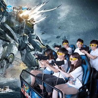 Parc à thème VR intérieur, système de cinéma 5D avec structure en acier, capacité de 9 joueurs, utilisation éducative, projecteur et simulateur de mouvement