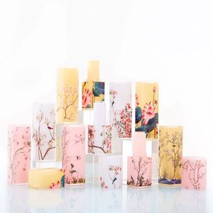Commercio all'ingrosso 3D stampa fiore Design quadrato vuoto <span class=keywords><strong>rossetto</strong></span> di plastica contenitore <span class=keywords><strong>bianco</strong></span> giallo rosa balsamo tubo - Product Image 3