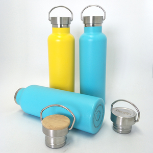 500ml 600ml 750ml 1L Thermos con coperchio in bambù borraccia portatile da viaggio per sublimazione - Product Image 2