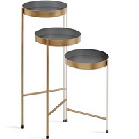 Table basse minimaliste moderne en aluminium noir pour salon, maison, hôtel, restaurants