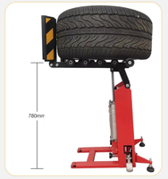 Changeur de pneus pneumatique à commande pneumatique avec élévateur de roue manuel et chariot de protection de jante