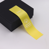 Vente en gros sur mesure Ruban personnalisé de luxe sublimé bleu satiné mat Ruban festonné de remise de diplômes Rubans de récompense pour médaille