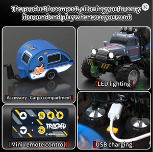 Nuevo JJRC Q222 Q223 Camión RC Miniatura 1:64 con Remolque, de Aleación, Todoterreno, con Control Remoto, Modelo de Coche de Juguete - Product Image 2