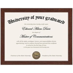 Premium Finish Mahogany Document 8.5X11, Heavy Duty Wood Grain Certificate <b>Frame</b> <b>for</b> High-Traffic Office Display - Product Image 1