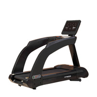 Cinta de correr comercial de entrenamiento de velocidad ajustable, cinta de correr para cardio con pantalla grande