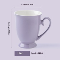 Tasse en céramique personnalisée en forme de verre à vin couvercle à poignée de tasse à café européenne rétro pour voyage conception de logo personnalisé chaud pour l'eau lait