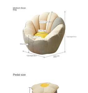 Lazy Sofa Sleepable Bedroom Small Single Recliner Tatami <strong>Bean</strong> <strong>Bag</strong> Sofa Chair Human Dog Kennel Cotton Upholstery EPS Foam Fill - Product Image 5