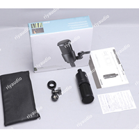 Microphone à condensateur filaire AT2020 pour studio d'enregistrement, haute performance, reproduction naturelle, réduction du bruit, portable pour diffusion en direct