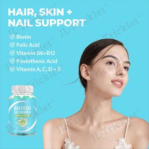 OEM Vegan Biotine Bio Acide Folique Multivitamine Ours Gommes Gommes pour la Croissance des Cheveux à la Vitamine C - Product Image 4