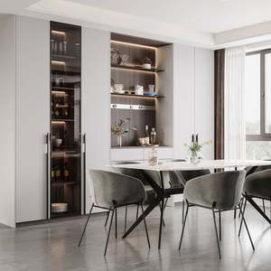 Aparador de Madera Maciza Resistente para Muebles de Hogar, Diseño Clásico Exquisito con Múltiples Compartimentos, Mejora la Decoración del Comedor - Product Image 2