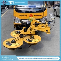 Machine de taille de haies verte avec évitement automatique des obstacles, équipement de désherbage réglable pour autoroute