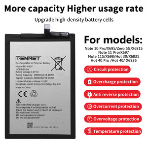 X695 X697 X6815 batteria BL-49JX cellulare cellulare batteria per Tecno Infinix Note 10 Pro Note 11 Pro Zero 5G - Product Image 6