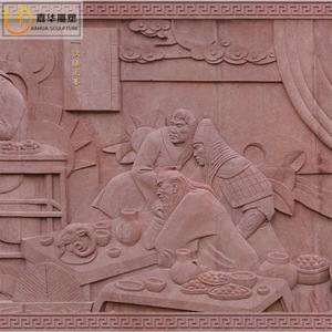 Escultura JIAHUA, Relieve de Piedra, Mural de Estilo Chino, Tallado de Figuras, Decoración de Jardín - Product Image 5
