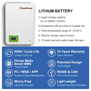 Baterías de Iones de Litio Solares de 51.2V 100Ah 200Ah 5kwh 10kwh para Sistemas de Energía, Baterías de Iones de Litio XPB Lifepo4 - Product Image 4