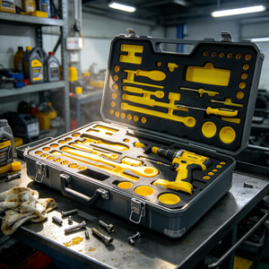 Inserts en mousse EVA avec revêtement en fibre de carbone, usinés CNC pour un emballage d'outils de précision, haute densité, support ferme, antidérapant - Product Image 1