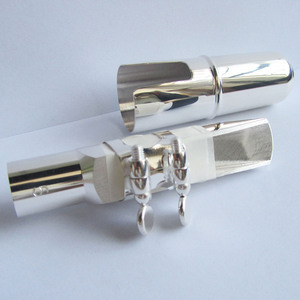 Boquillas de Saxofón Alto, <span class=keywords><strong>Tenor</strong></span> y Soprano Rectas, de Metal, Plateadas, de Cobre, para Saxofón - Product Image 6