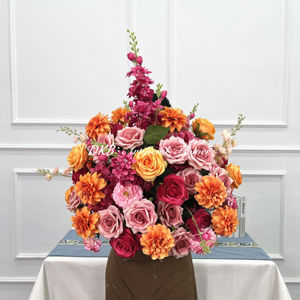 DKB FÁBRICA DE FLORES ARTIFICIALES al por mayor Bola de flores de boda BOLA DE FLORES ARTIFICIALES colores mezclados rosa - Product Image 5