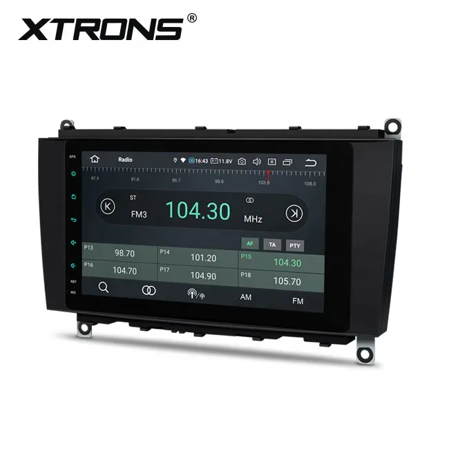 XTRONS-autoradio android 10.0, octa core, stéréo, système avec conception facile de prise, pour voiture Mercedes classe clk A209, C209