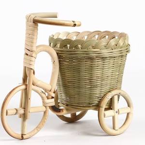 Cesta <span class=keywords><strong>de</strong></span> Mimbre para Bicicleta, Atractiva, para Frutas, Almacenamiento <span class=keywords><strong>de</strong></span> Alimentos y Decoración <span class=keywords><strong>de</strong></span> Cocina, Maceta para Jardinería - Product Image 4
