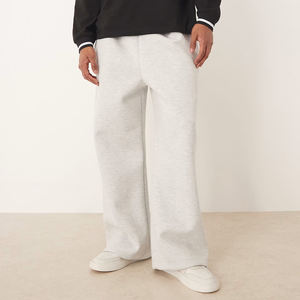 Nuovi <span class=keywords><strong>Pantaloni</strong></span> da Uomo Personalizzati all'Ingrosso, Jogger Super <span class=keywords><strong>Larghi</strong></span> in Tessuto Stile Scuba Grigio, <span class=keywords><strong>Pantaloni</strong></span> Sportivi per Uomo - Product Image 1