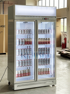 Réfrigérateur vertical à porte vitrée pour boissons énergisantes avec refroidissement par ventilateur, affichage commercial du Guangdong - Product Image 3