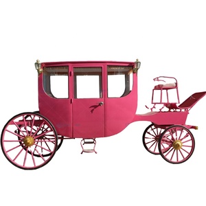 Luxury <b>Pink</b> Royal Horse Drawn Carriage Electric Princess Carriage for Wedding Sale - Product Image 1