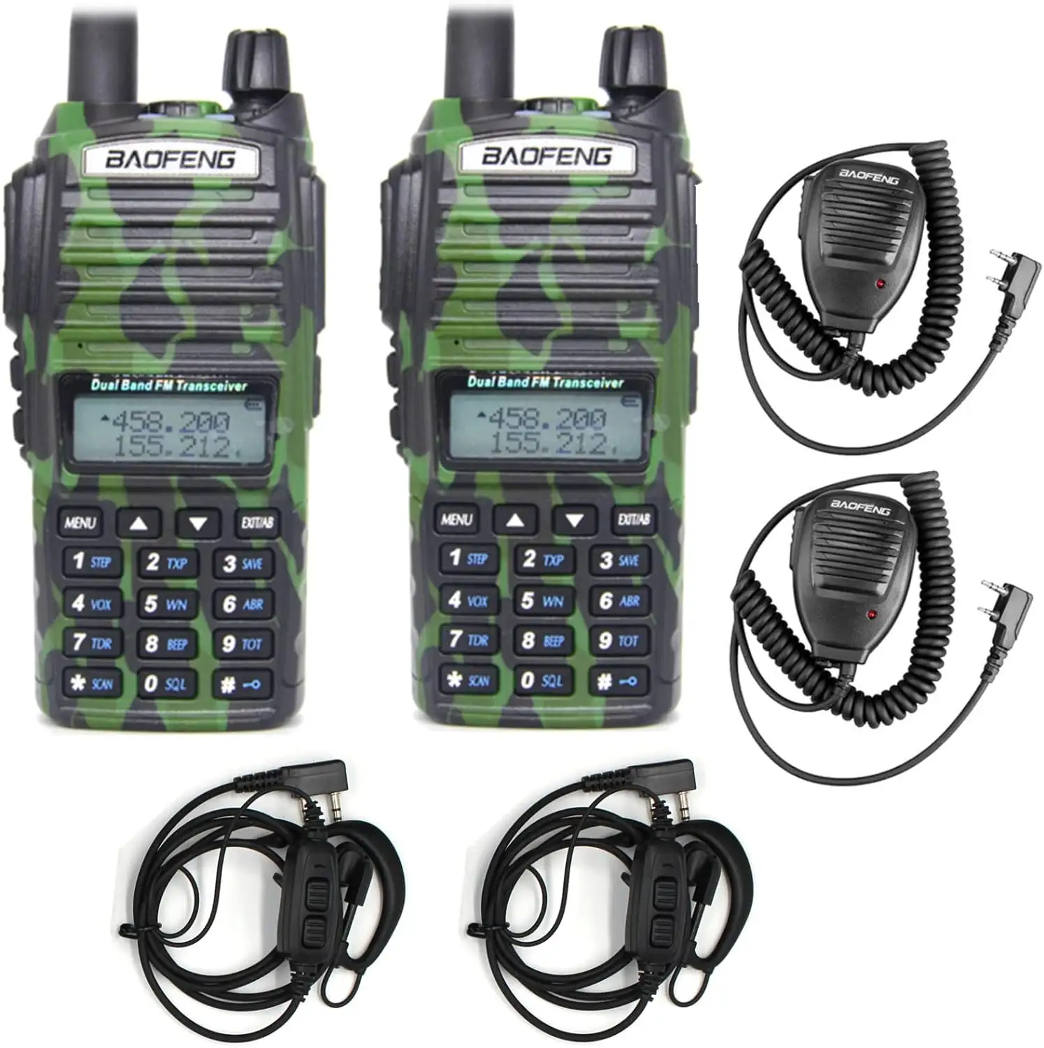 BaoFeng Original 100%, transceptor de Walkie Talkie portátil de 2 vías, 10KM, doble banda PTT, VHF, UHF, radioaficionados, BAOFENG UV82