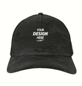 Sombrero de malla de camionero de 6 paneles de algodón 100% personalizado de fábrica, sombrilla de alta calidad, estilo Hip Hop para uso informal al aire libre, MOQ bajo barato - Product Image 1