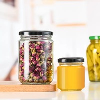 Pot en verre rond classique vide avec bouchon à vis 45ml 100ml 120ml 150ml 200ml 250ml 300ml 350ml 450ml 500ml 730ml